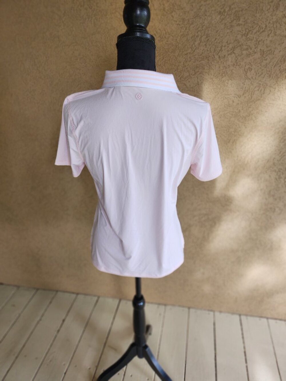 G/FORE Kapalua Butterfly Silky Tech Nylon Zip Golf Polo Pink Equestrian Style M - Picture 4 of 15